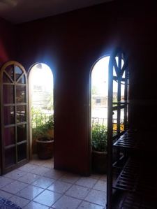 to second floor bedroom balconies